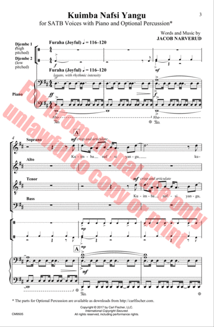 Kuimba Nafsi Yangu Choir scores gallery preview page 4