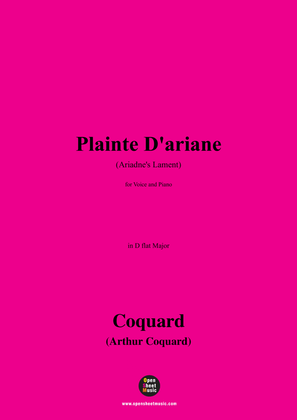 Coquard-Plainte D'ariane(Ariadne's Lament),in D flat Major