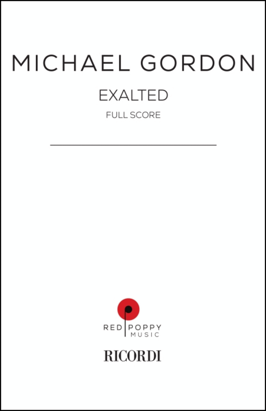 Exalted, score & parts Choir scores gallery preview page 1