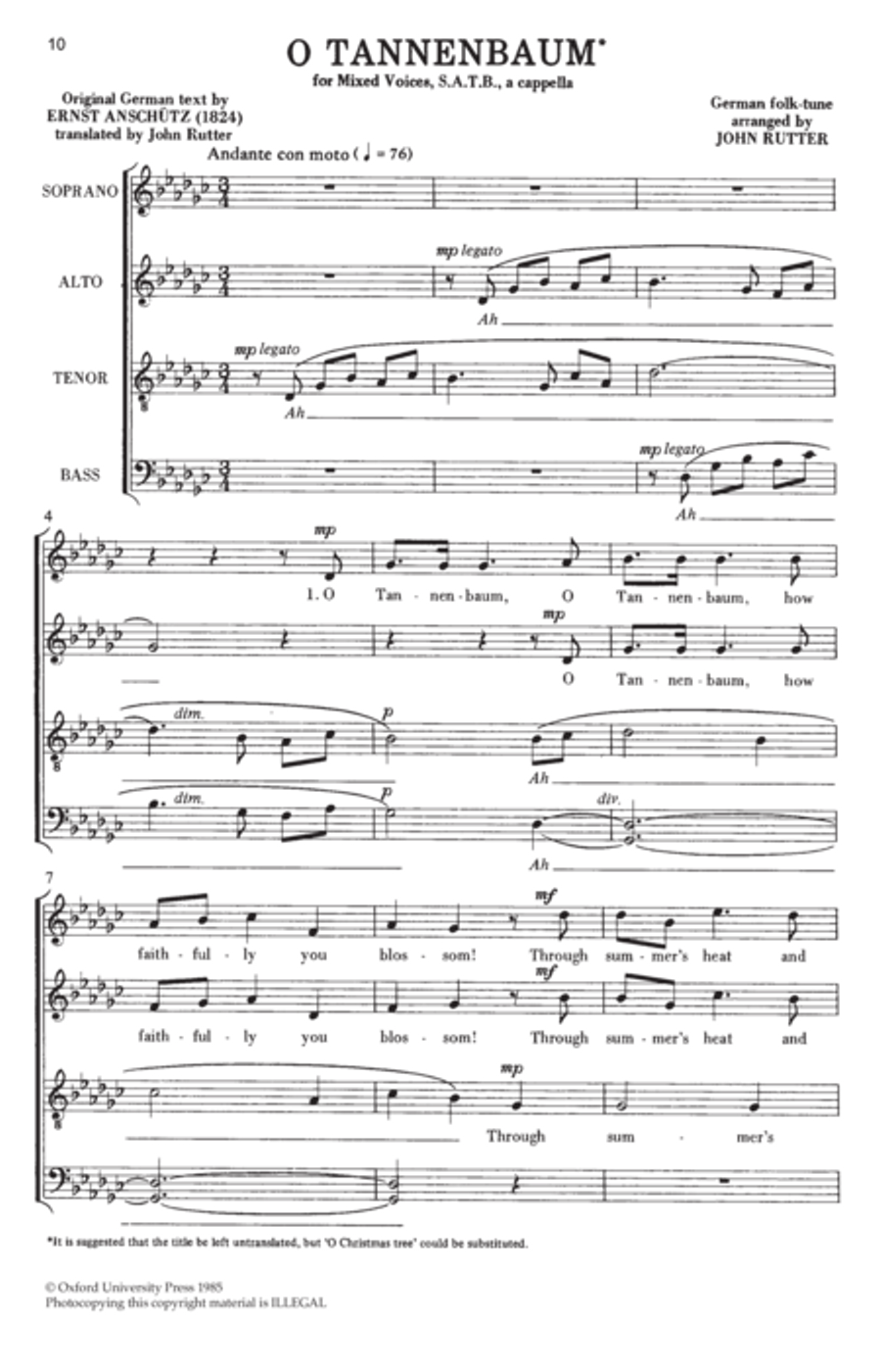 We wish you a merry Christmas 4-Part scores gallery preview page 4