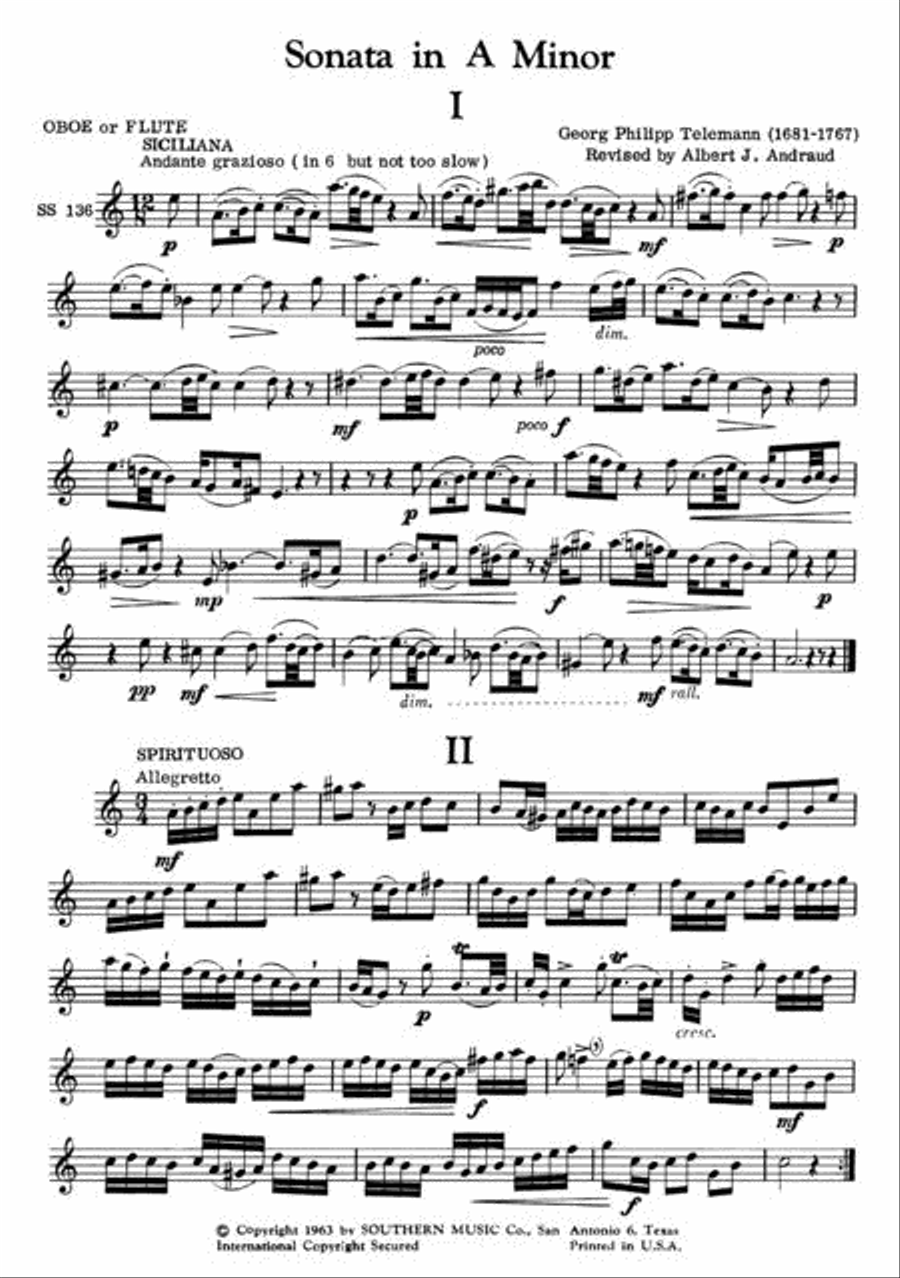 Sonata in A Minor Piano Accompaniment scores gallery preview page 2