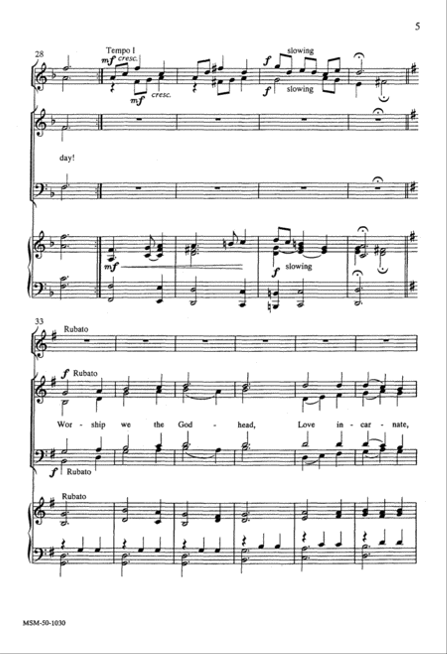 Love Came Down at Christmas 4-Part scores gallery preview page 3