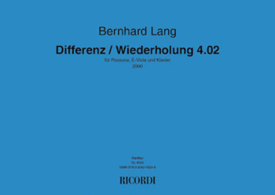 Differenz/Wiederholung 4.02