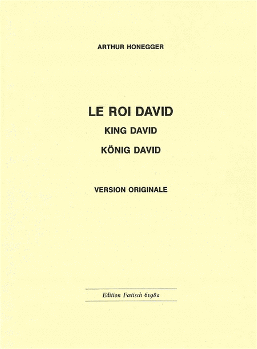Roi David (Dramatische Version 1921) Choir scores gallery preview page 1