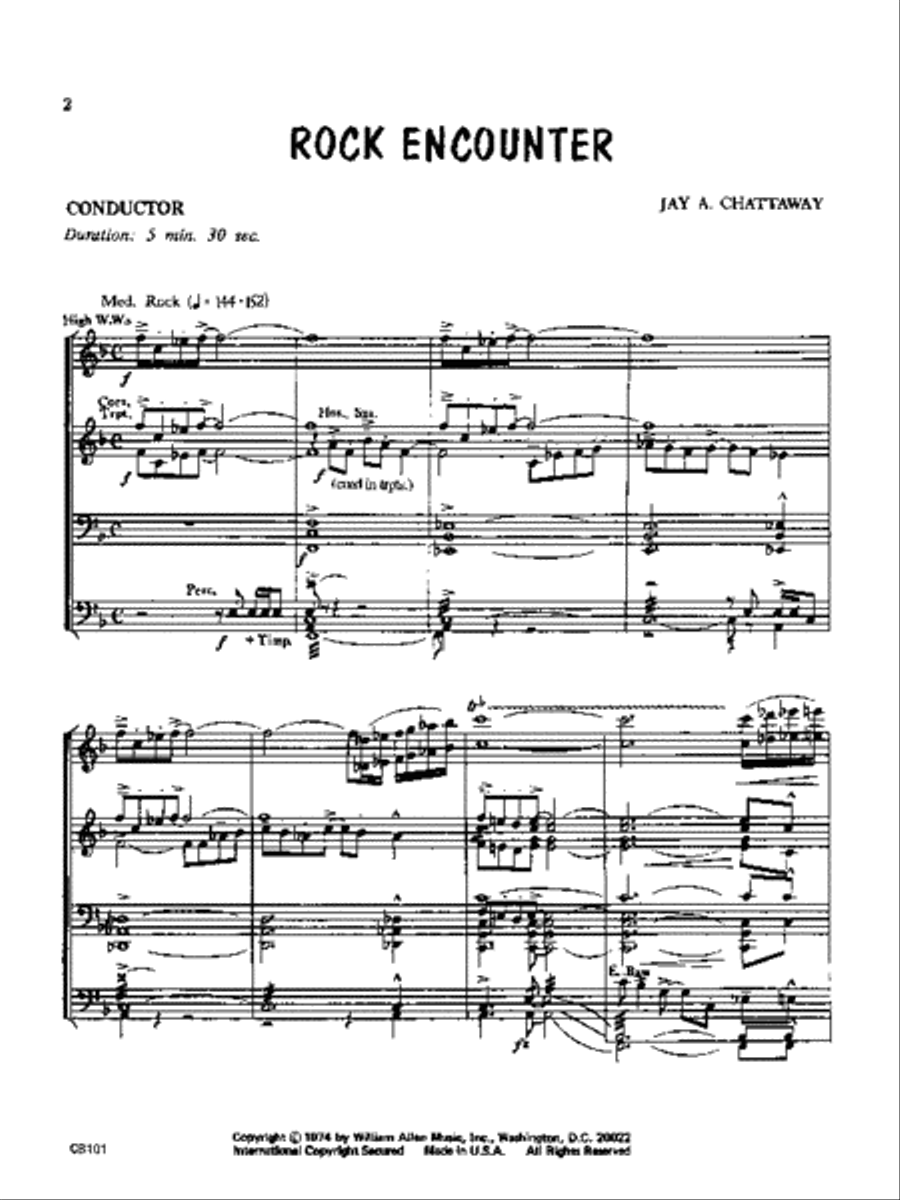 Rock Encounter Concert Band scores gallery preview page 2