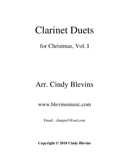Clarinet Duets for Christmas, Vol. I image number null