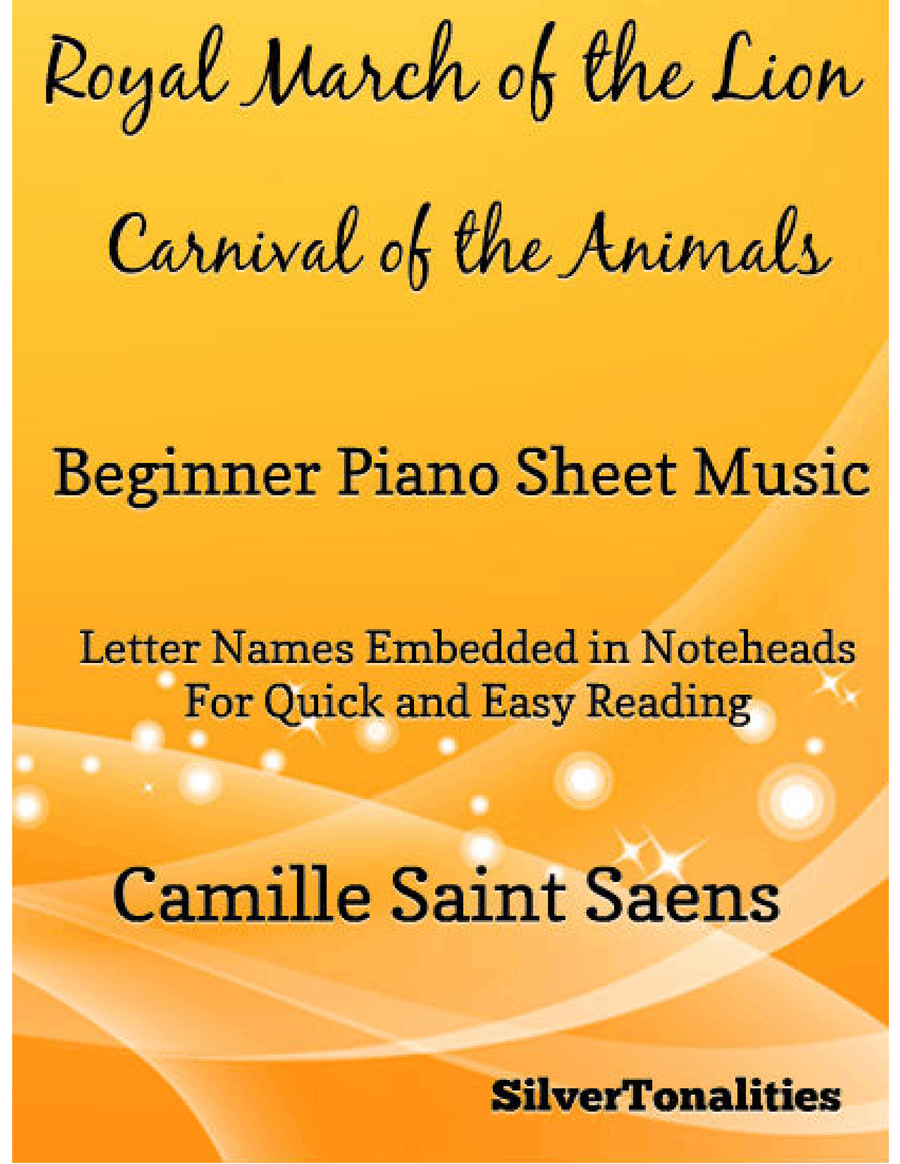 Royal March of the Lion Carnival of the Animals Beginner Piano Sheet Music Easy Piano scores gallery preview page 1