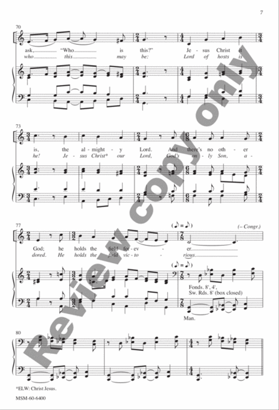 A Mighty Fortress is Our God (Rhythmic) (Choral Score) image number null