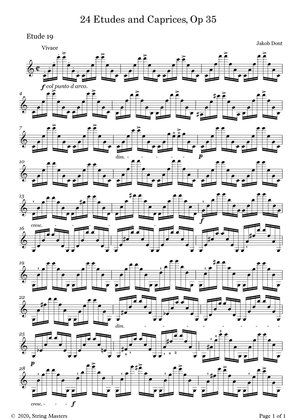 DONT 24 Etudes and Caprices Op35, for Violin No 19