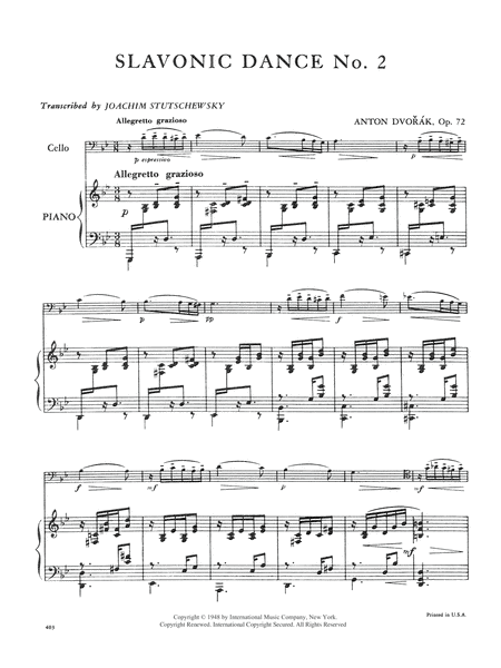 Slavonic Dance No. 2 In E Minor, Opus 72
