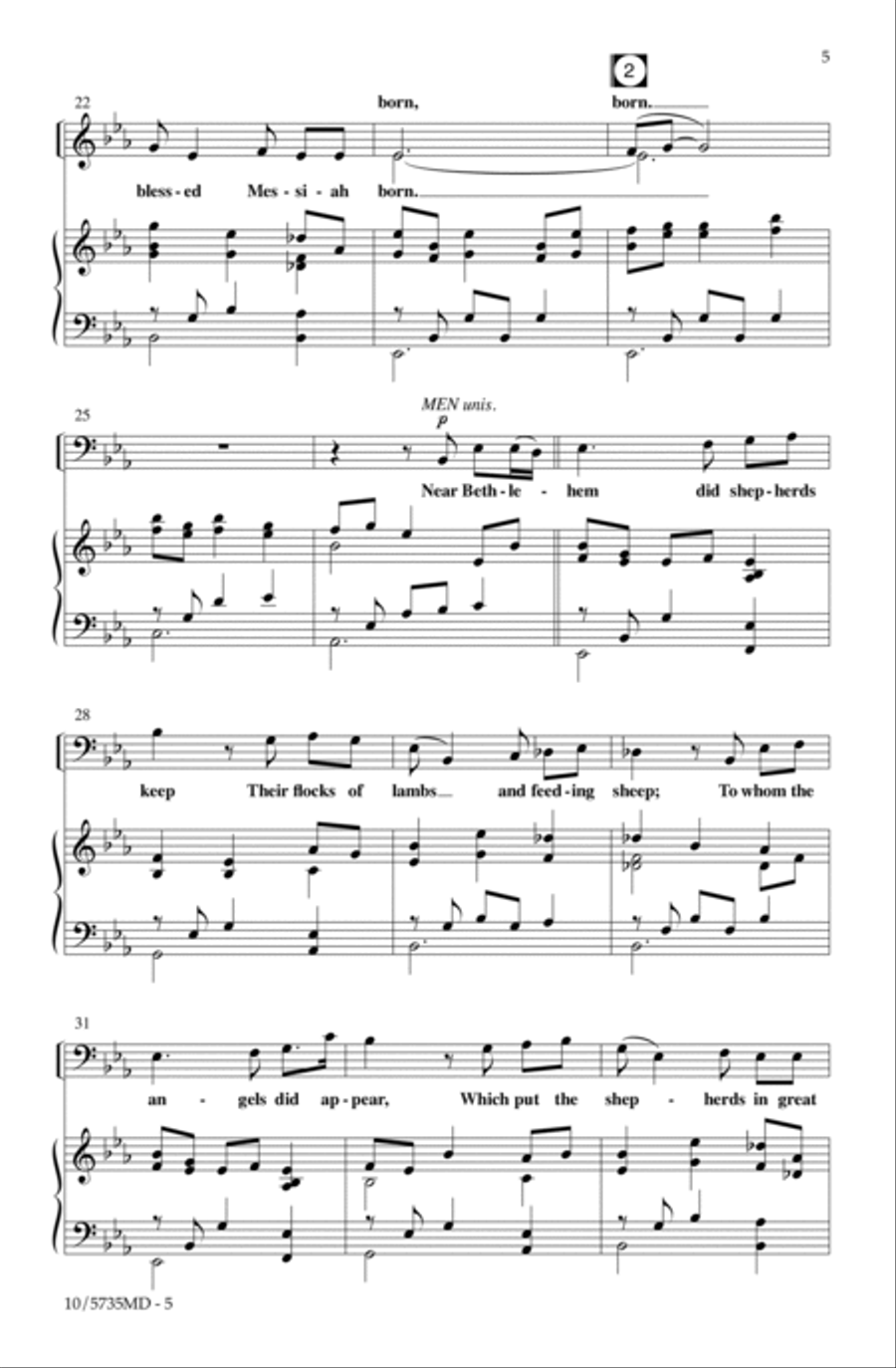 A Blessed Messiah Born A Blessed Messiah Born 4-Part scores gallery preview page 5