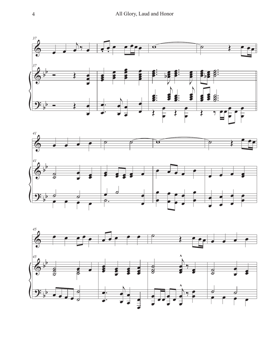 All Glory, Laud and Honor (Trumpet-Piano) Trumpet Solo scores gallery preview page 4