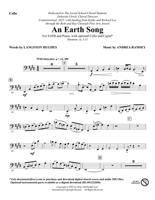 Book cover for An Earth Song - Cello