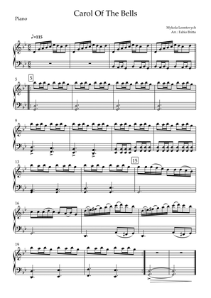 Carol of the Bells (Christmas Song) for Easy Piano Solo