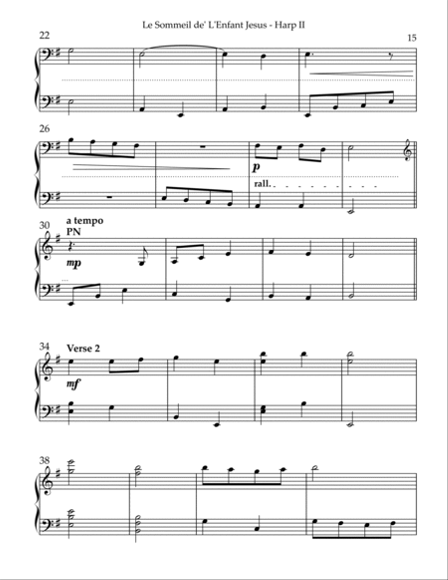 Le Sommeil de L'Enfant Jesus, Harp II