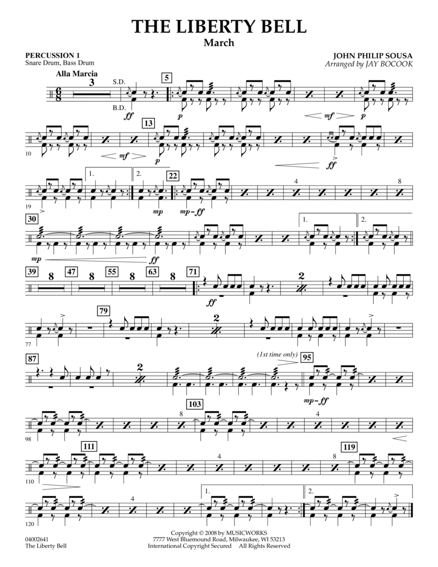 The Liberty Bell - Percussion 1 Percussion scores gallery preview page 1