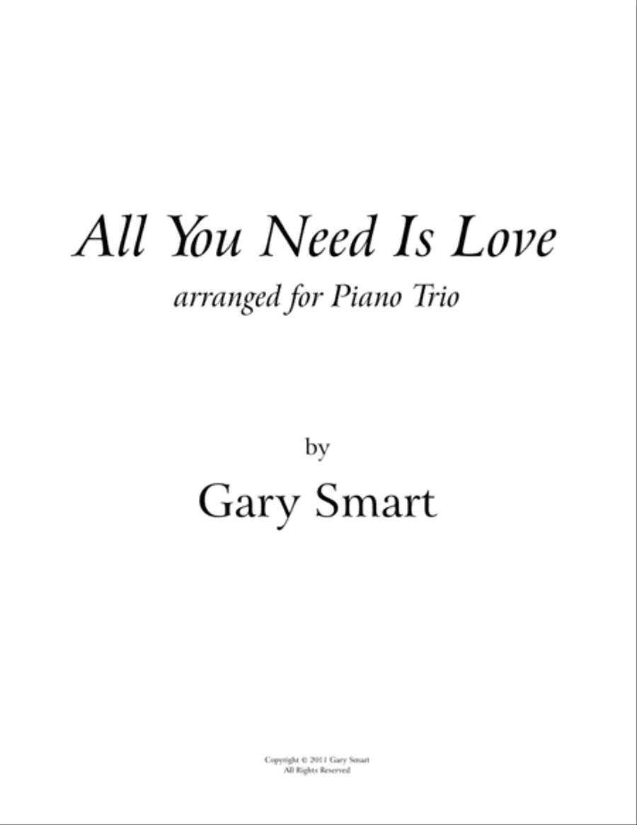 All You Need Is Love All You Need Is Love Piano Trio scores gallery preview page 1