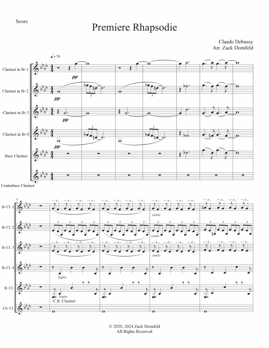 Premiere Rhapsodie Premiere Rhapsodie Woodwind Ensemble scores gallery preview page 1