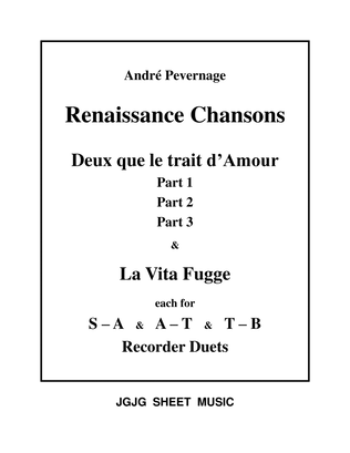 Book cover for Two Renaissance Chansons for Recorder Duets