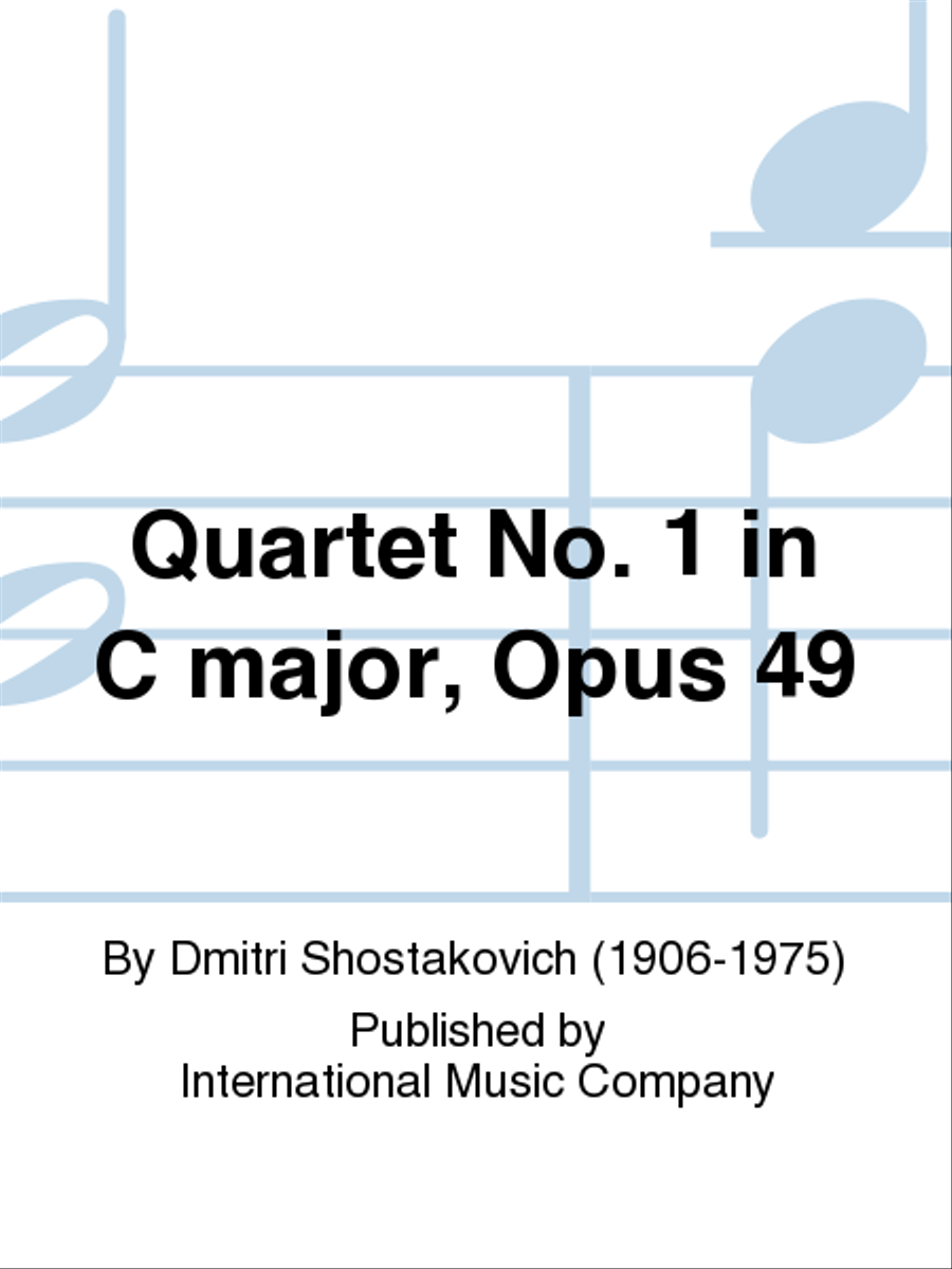 Quartet No. 1 In C Major, Opus 49 String Quartet scores gallery preview page 1