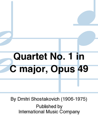 Book cover for Quartet No. 1 In C Major, Opus 49
