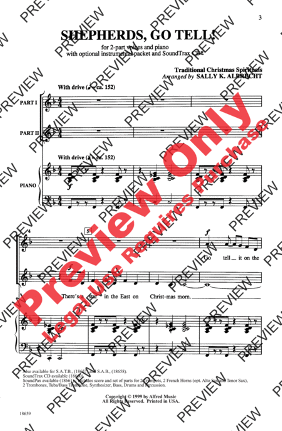 Shepherds, Go Tell! 2-Part scores gallery preview page 2