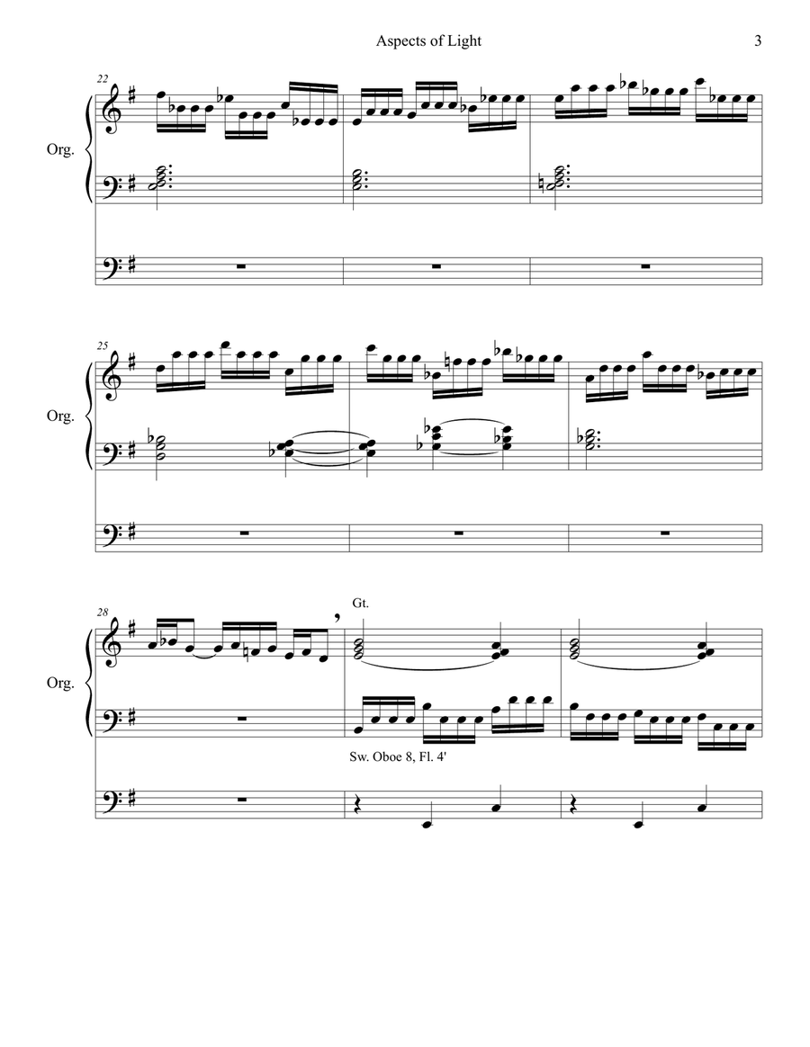 Aspects of Light (organ solo) by Brenda Portman Organ Solo scores gallery preview page 5