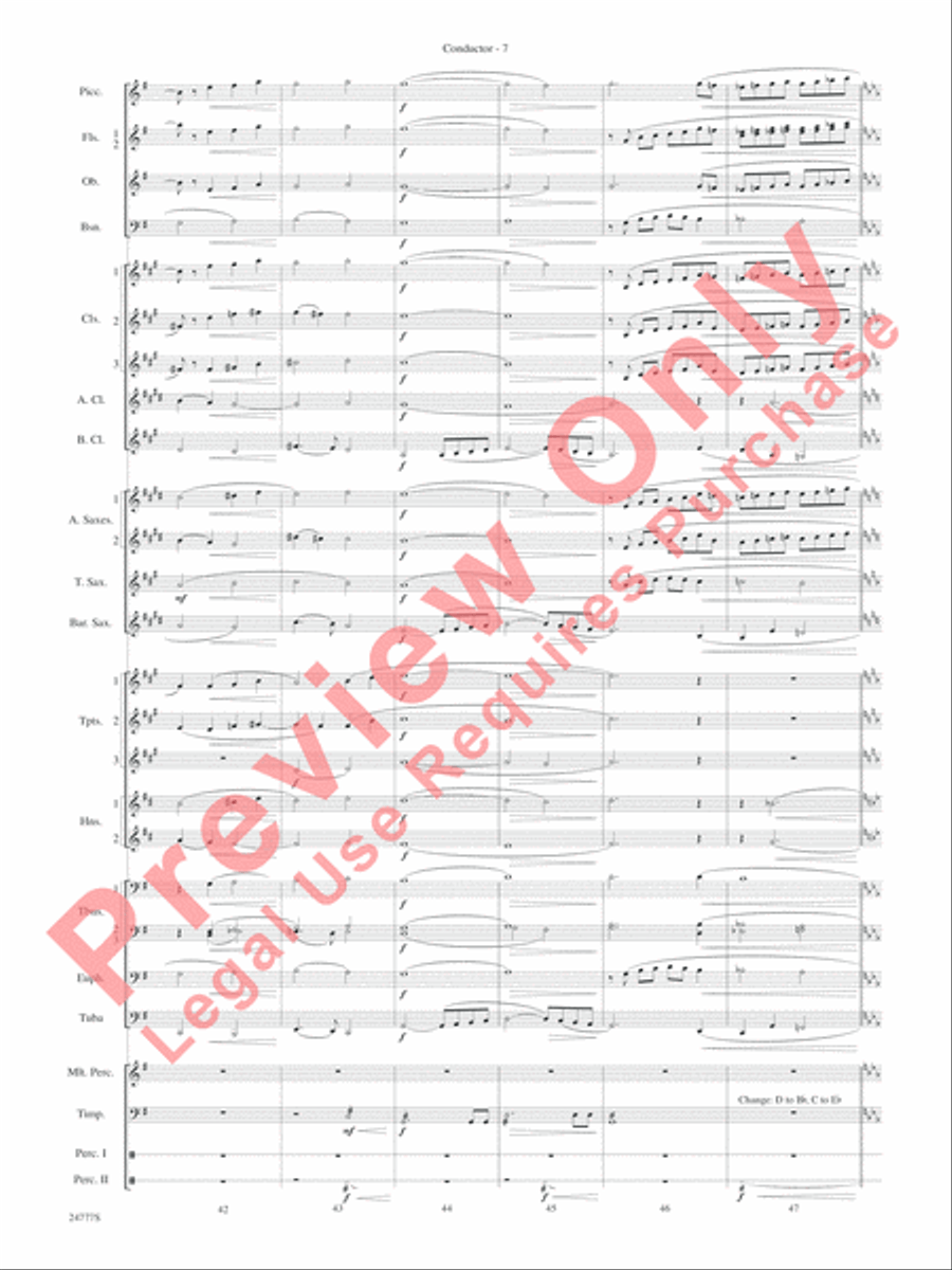 Harry at Hogwarts (from Harry Potter and the Goblet of Fire) Concert Band scores gallery preview page 9