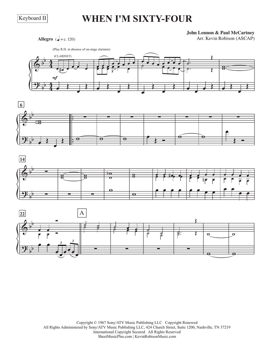 When I'm Sixty-four Small Ensemble scores gallery preview page 2