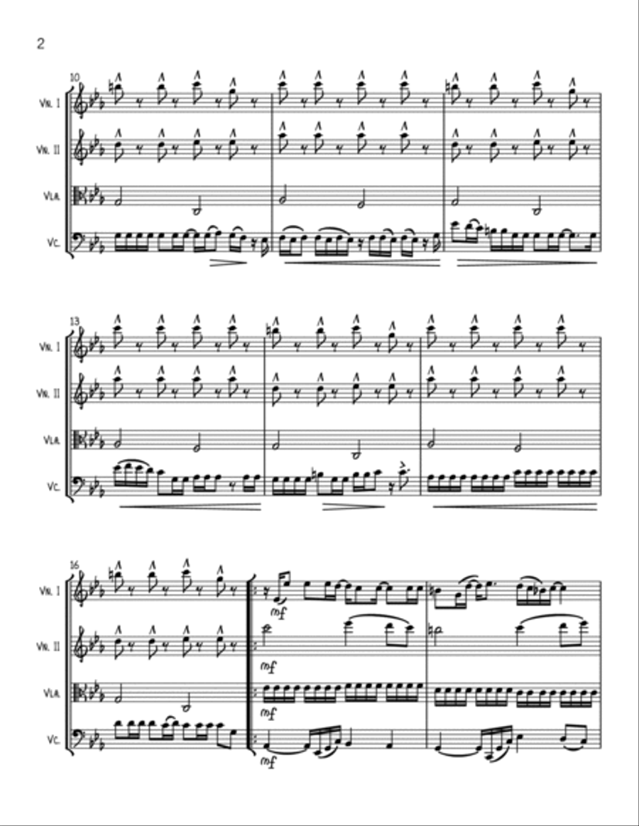 Gangsta's Paradise String Quartet scores gallery preview page 2