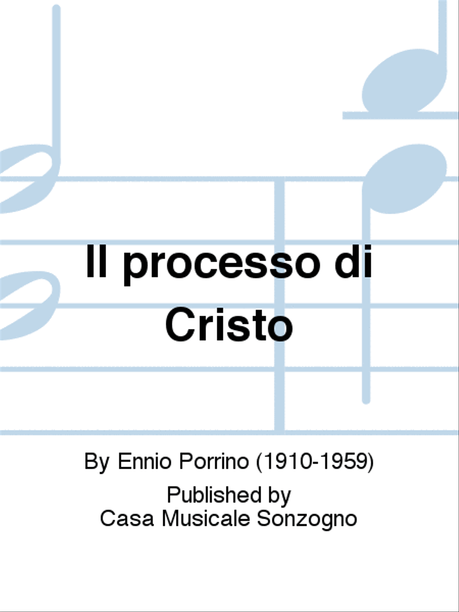 Il processo di Cristo Il processo di Cristo Libretti scores gallery preview page 1