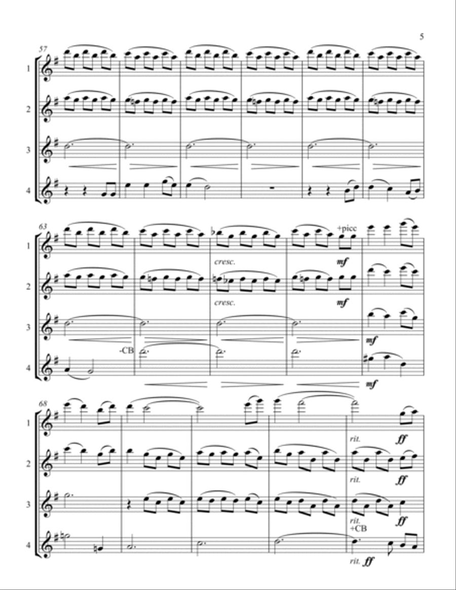 Two Hymns for Flute Choir Flute Choir scores gallery preview page 5