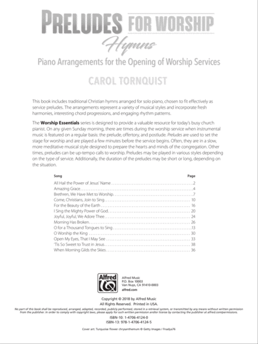 Preludes for Worship -- Hymns Piano Solo scores gallery preview page 2