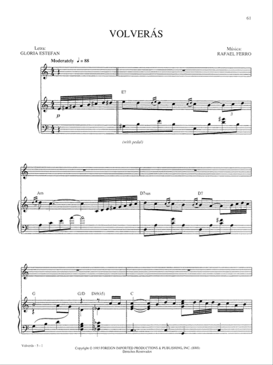 Mi Tierra Piano, Vocal, Guitar scores gallery preview page 4