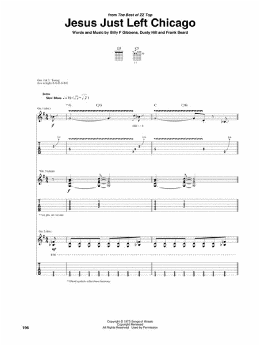 ZZ Top – Guitar Anthology Electric Guitar scores gallery preview page 7