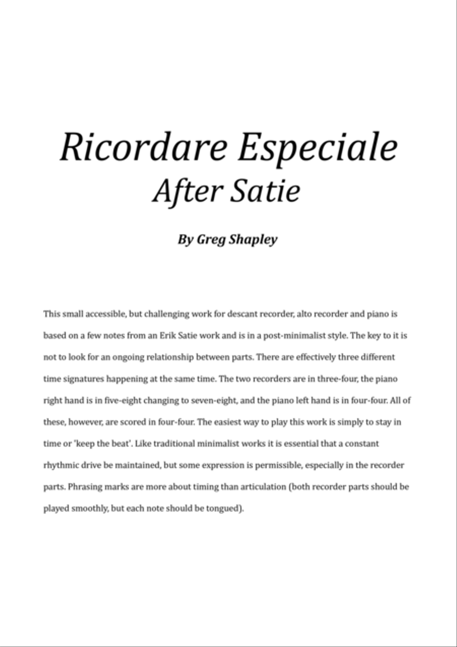 After Satie Small Ensemble scores gallery preview page 1