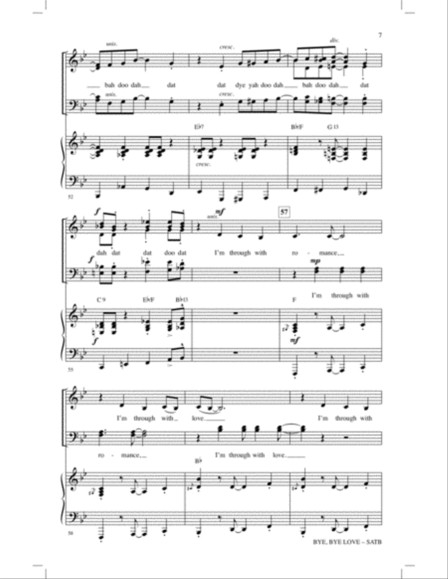 Bye Bye Love 4-Part scores gallery preview page 6