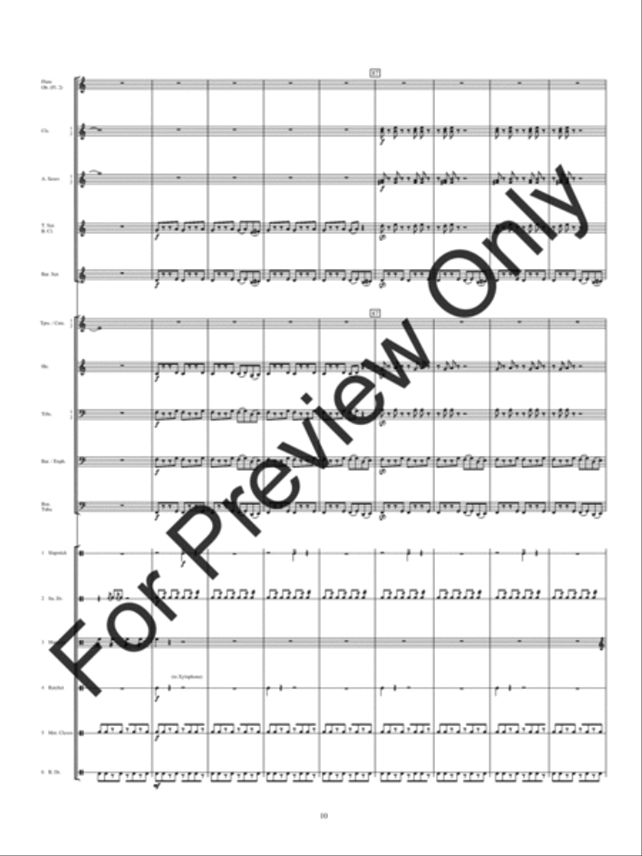 Electricity (Score) Concert Band scores gallery preview page 13