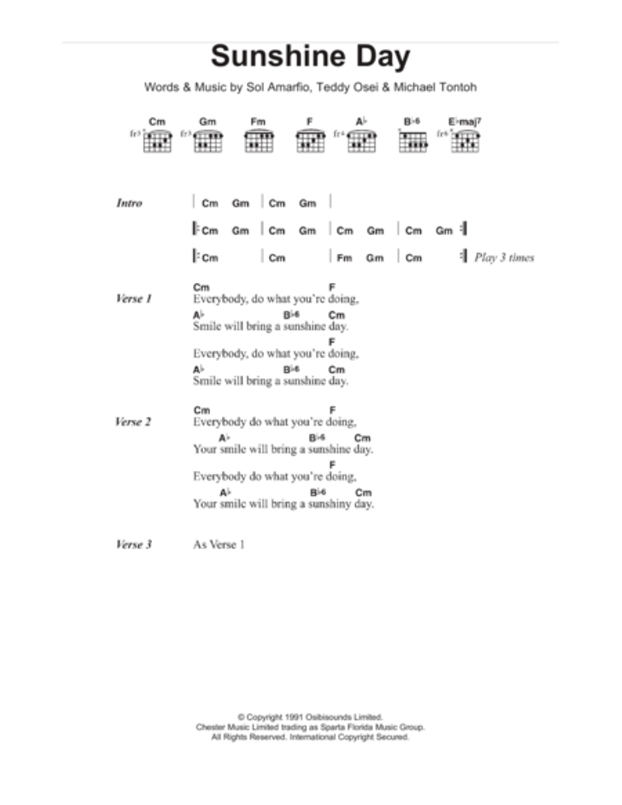 Sunshine Day Acoustic Guitar scores gallery preview page 1