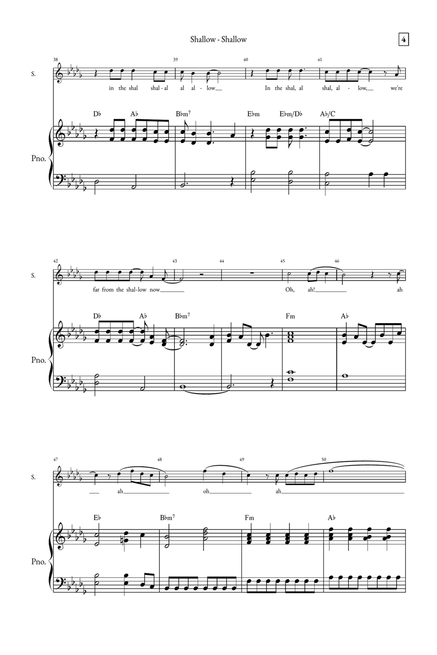 Shallow A Cappella scores gallery preview page 4