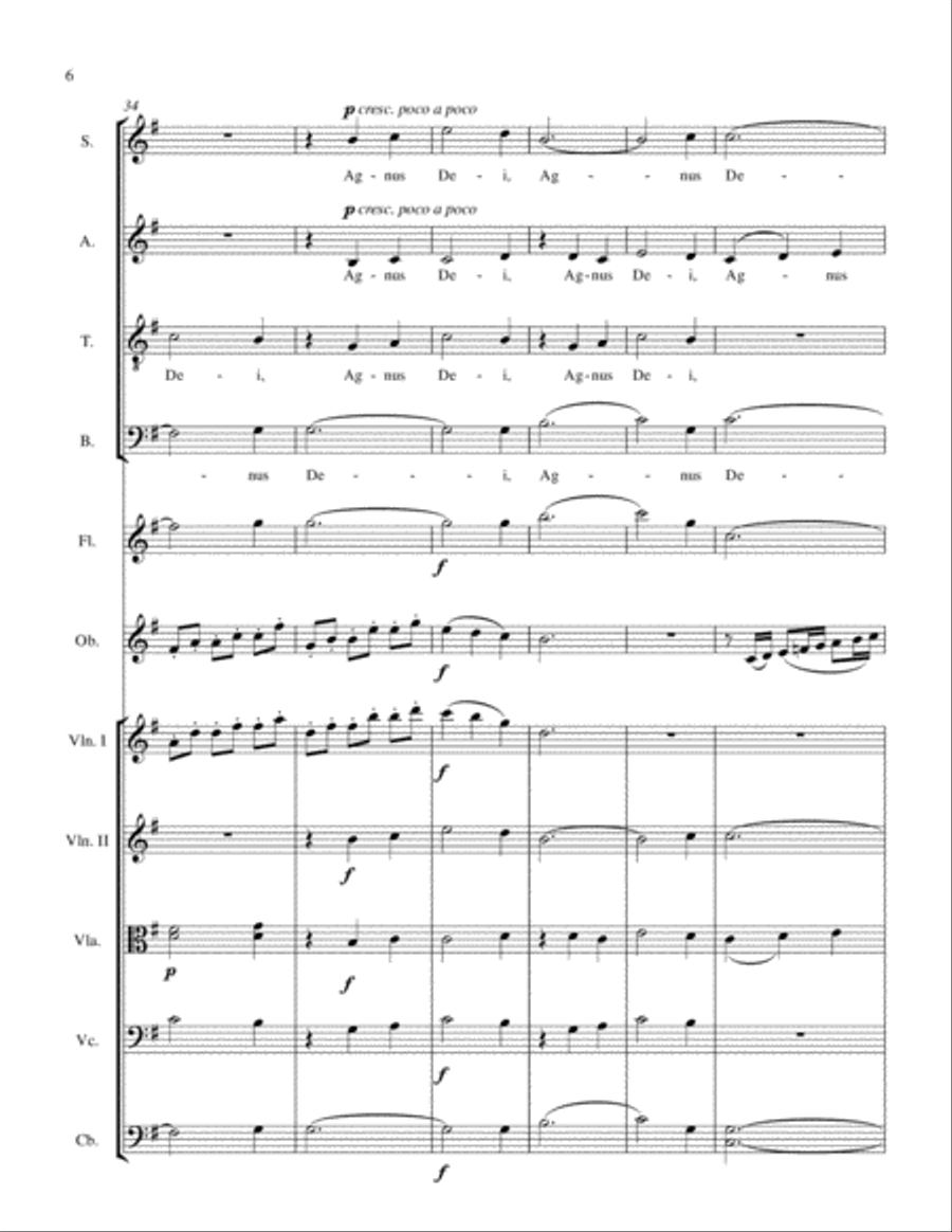 Agnus Dei Agnus Dei 4-Part scores gallery preview page 6