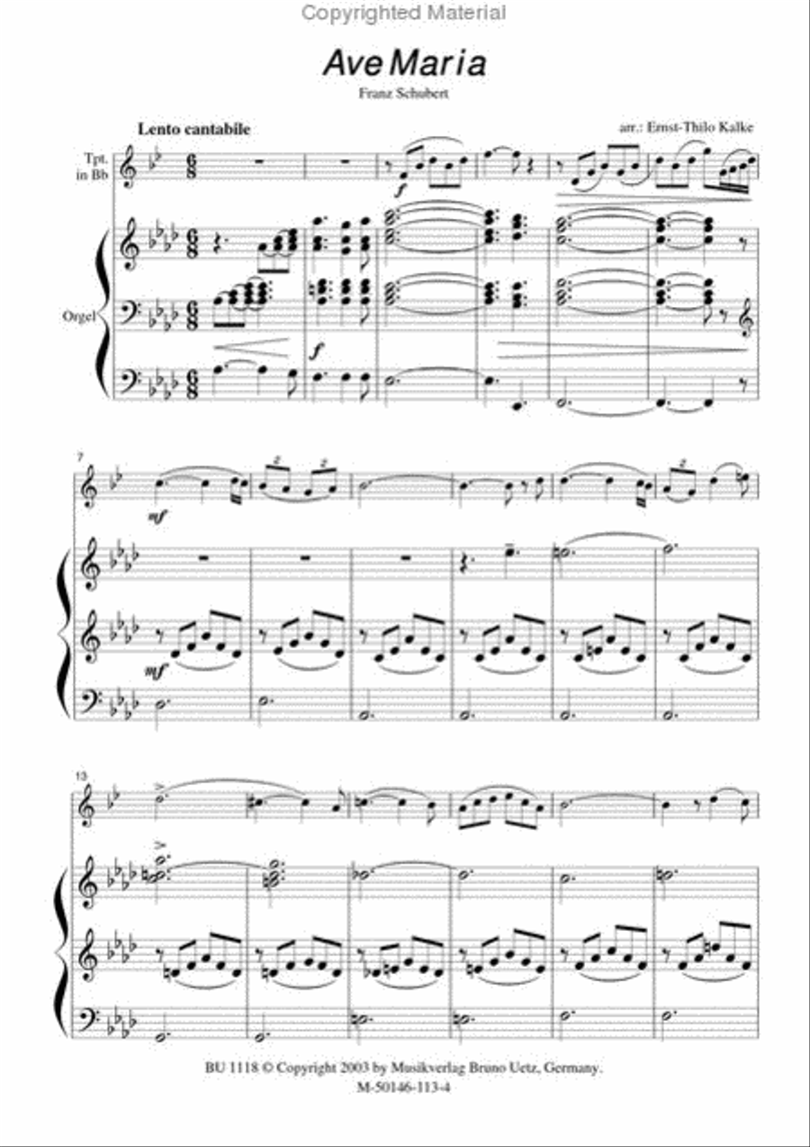 Ave Maria Trumpet scores gallery preview page 2