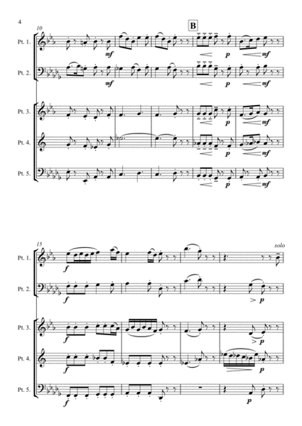 Brass Quintet - Mozart - Bei Männern from Die Zauberflöte image number null
