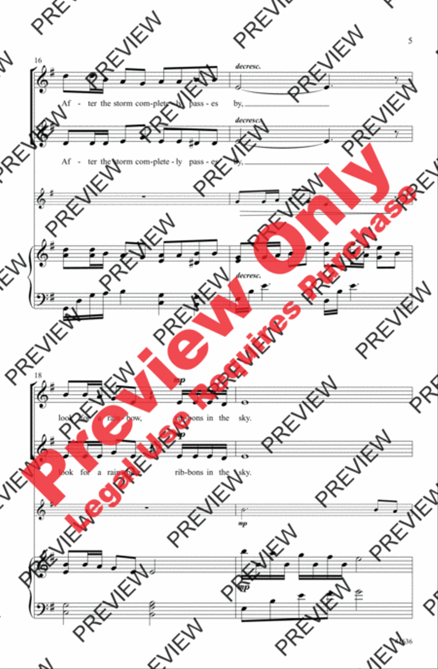 Ribbons in the Sky 2-Part scores gallery preview page 5