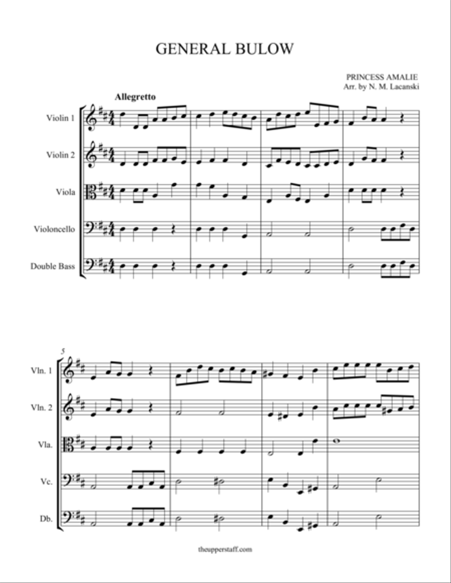 General Bulow (Easy) String Orchestra scores gallery preview page 1