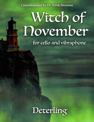 Book cover for Witch of November (for cello and vibraphone)