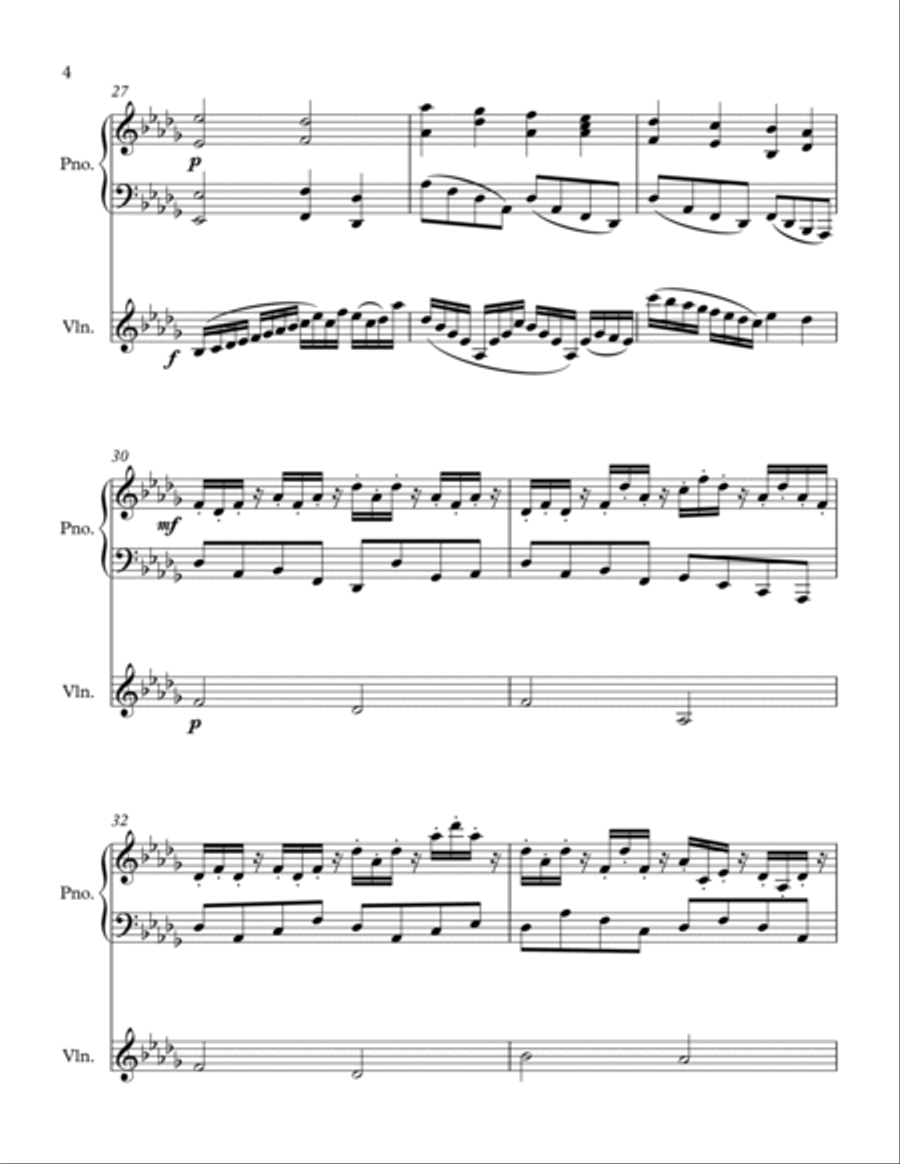 Piano X Violin String Duet scores gallery preview page 4