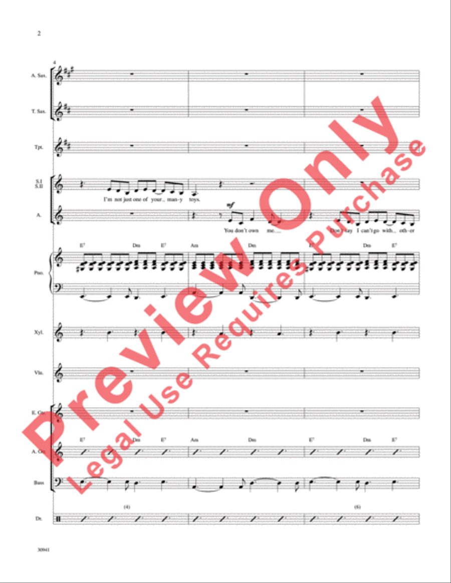 You Don't Own Me Choir scores gallery preview page 3