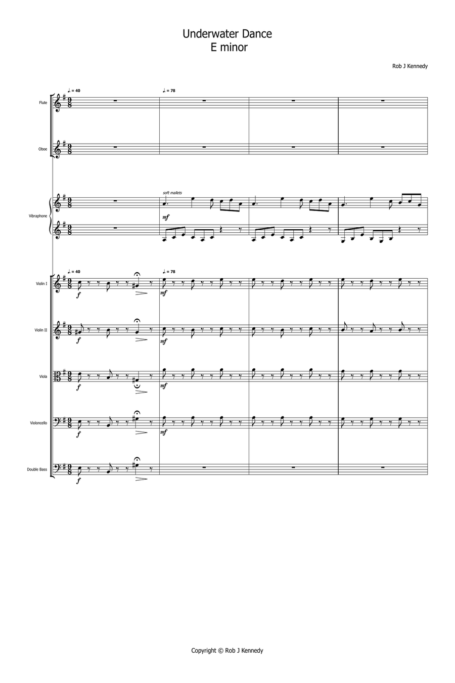 Underwater Dance String Orchestra scores gallery preview page 1