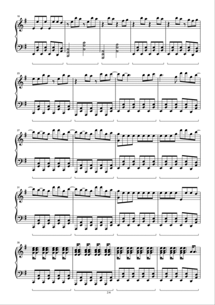 Babydoll Piano Solo scores gallery preview page 2